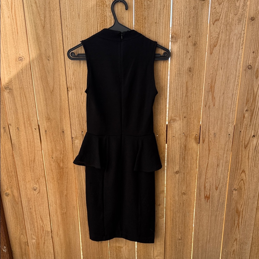Zara Black Sleeveless Peplum Mini Dress - Picture 6 of 14